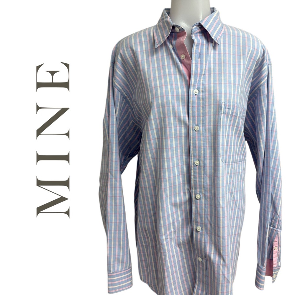 MINE Men's Multicolor Striped Button Down Shirt